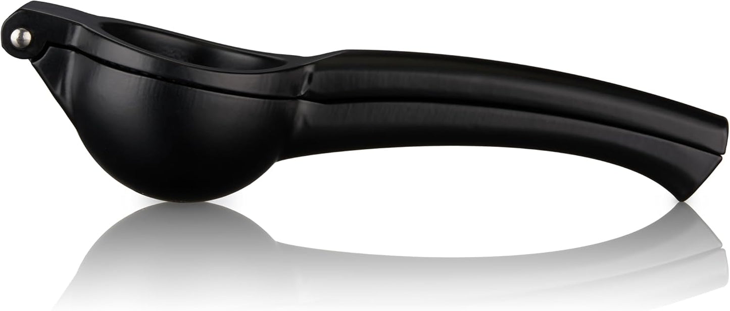 Black Citrus Press, Citrus Juicer, Lemon Squeezer for Cocktails, Bar Accessories, Matte Black Lime Juicer, Metal, Set of 1