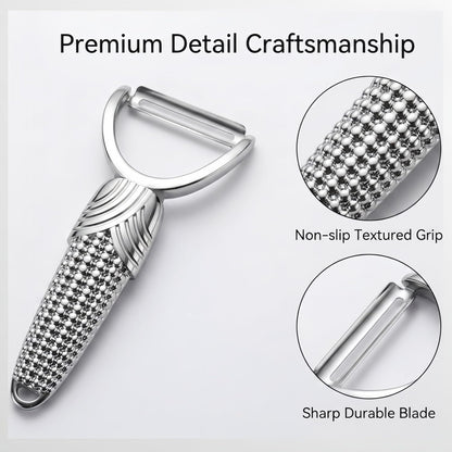 Swivel stainless steel Vegetable Peeler | Die-cast body — avoids cracking or blade detachment over time