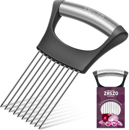 Onion Holder for Slicing, Stainless Steel Onion Slicer