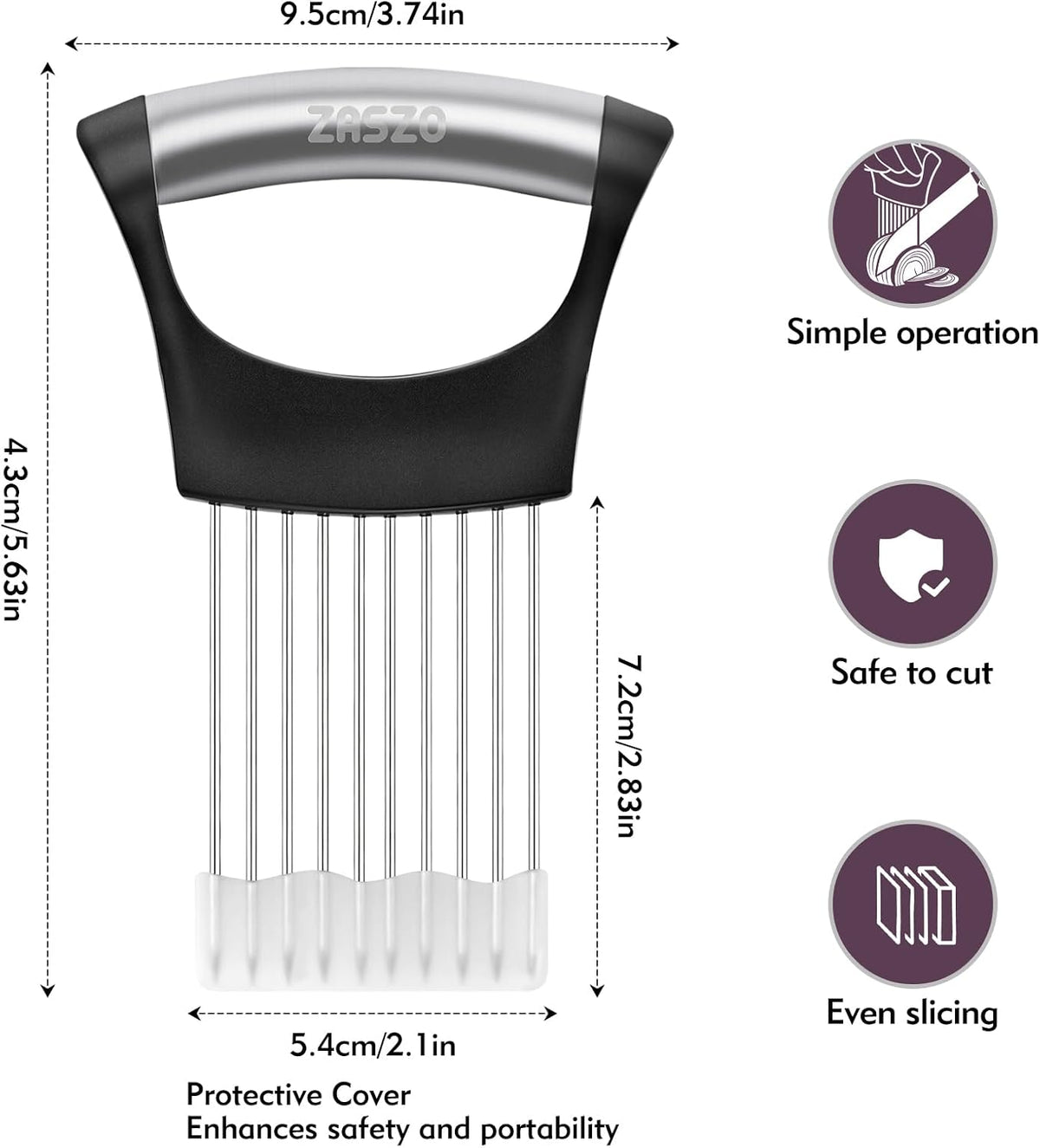 Onion Holder for Slicing, Stainless Steel Onion Slicer