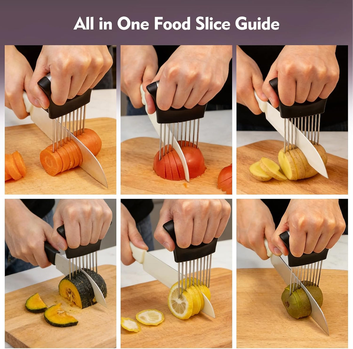 Onion Holder for Slicing, Stainless Steel Onion Slicer