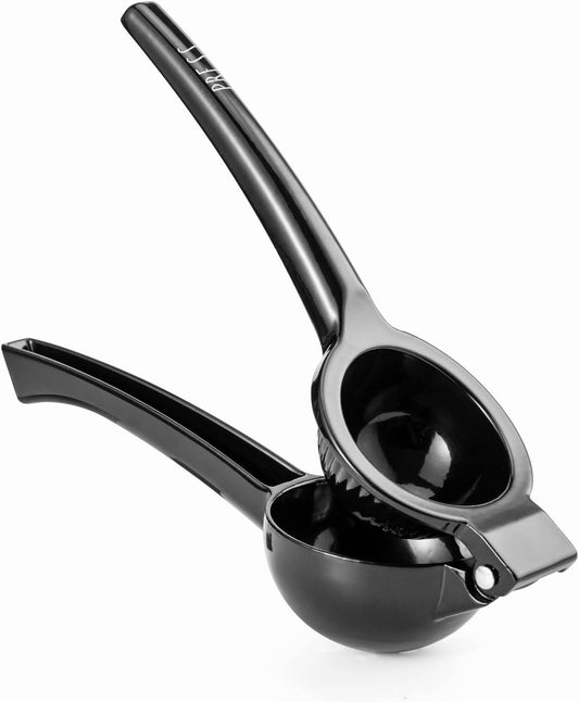 Manual Citrus Press Juicer – Metal Lemon Juicer and Citrus Squeezer – Handheld Juicer for Lemons, Limes, Tangerines and More (Black)