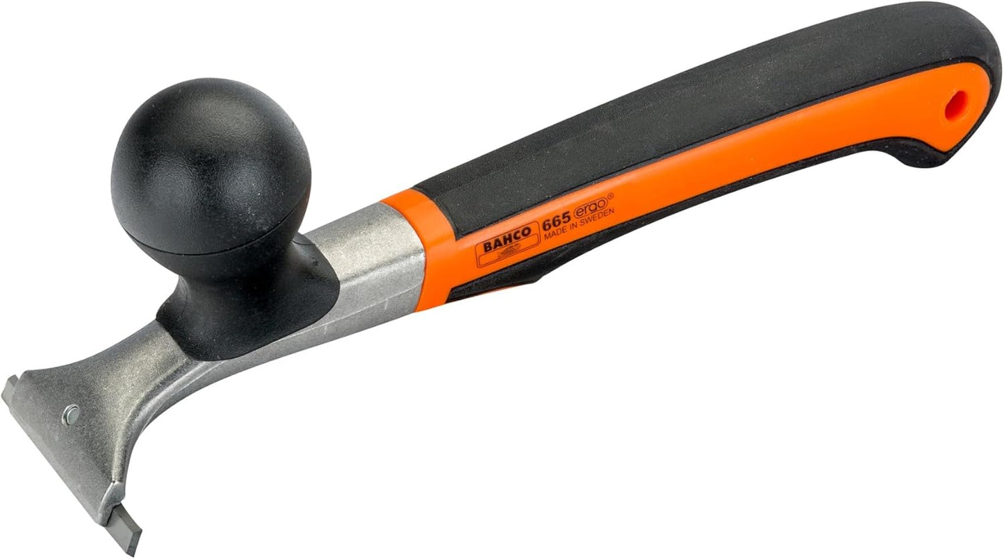 BAH665 Ergo Carbide Blade Scraper with 2-1/2" Blade, Heavy-Duty Hand Tool for Paint, Rust, & Adhesive Removal on All Surfaces, with Ergonomic Handle & Extra-Wide Blade for High-Strength Scraping