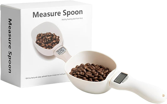 Digital Measuring Spoon, Electronic Measuring Spoon Scale, High Precision Food Scale with LCD Display, ABS Kitchen Measuring Spoon for Grams, Ounces, ml & Cups