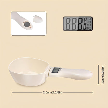 Digital Measuring Spoon, Electronic Measuring Spoon Scale, High Precision Food Scale with LCD Display, ABS Kitchen Measuring Spoon for Grams, Ounces, ml & Cups