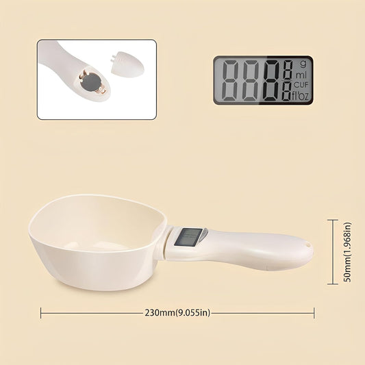 Digital Measuring Spoon, Electronic Measuring Spoon Scale, High Precision Food Scale with LCD Display, ABS Kitchen Measuring Spoon for Grams, Ounces, ml & Cups