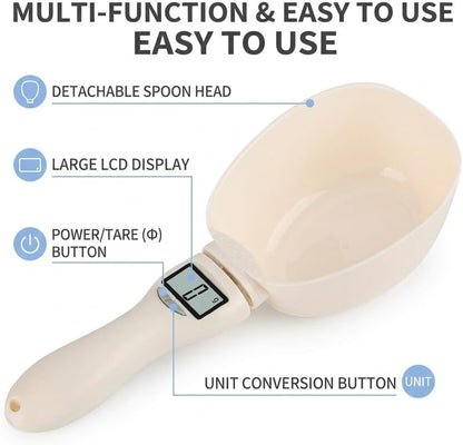 Digital Measuring Spoon, Electronic Measuring Spoon Scale, High Precision Food Scale with LCD Display, ABS Kitchen Measuring Spoon for Grams, Ounces, ml & Cups