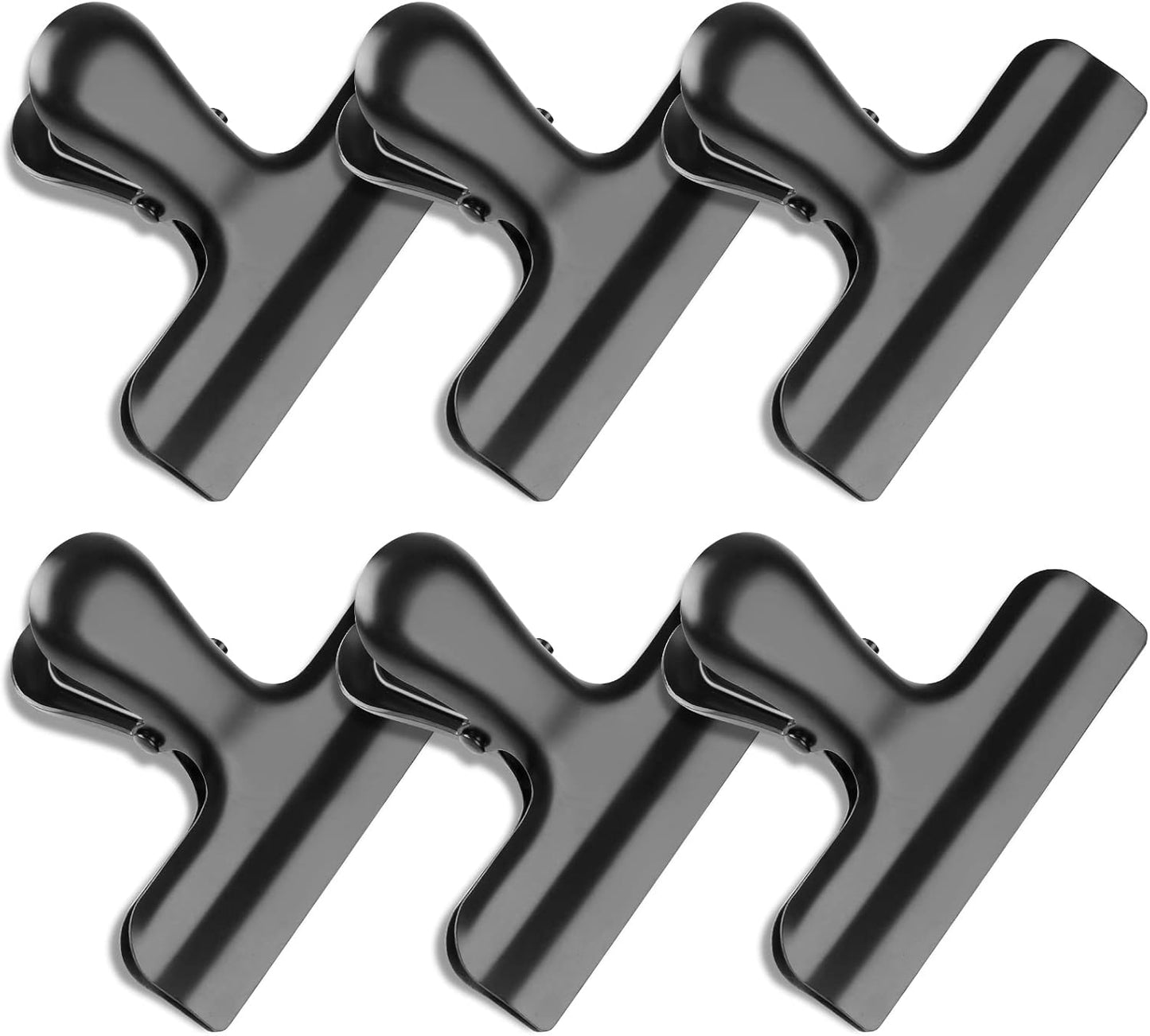 6 Pack Bag Clips, Stainless Steel Chip, Chip Clips Food Clip, Heavy Duty Air Tight Seal Kitchen Clip Snack Food Bag Clamp