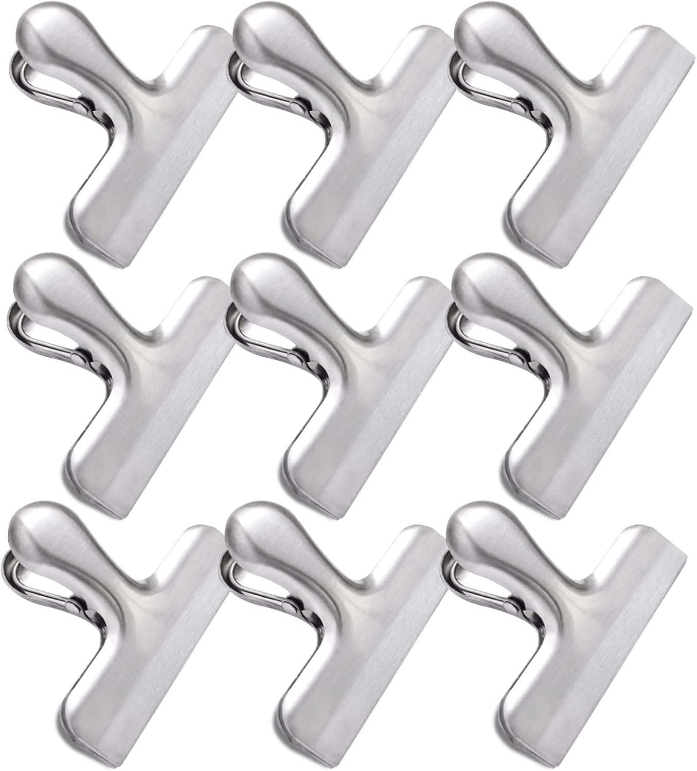 6 Pack Bag Clips, Stainless Steel Chip, Chip Clips Food Clip, Heavy Duty Air Tight Seal Kitchen Clip Snack Food Bag Clamp