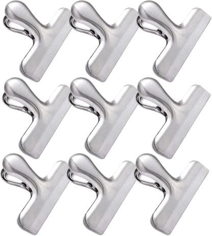 6 Pack Bag Clips, Stainless Steel Chip, Chip Clips Food Clip, Heavy Duty Air Tight Seal Kitchen Clip Snack Food Bag Clamp