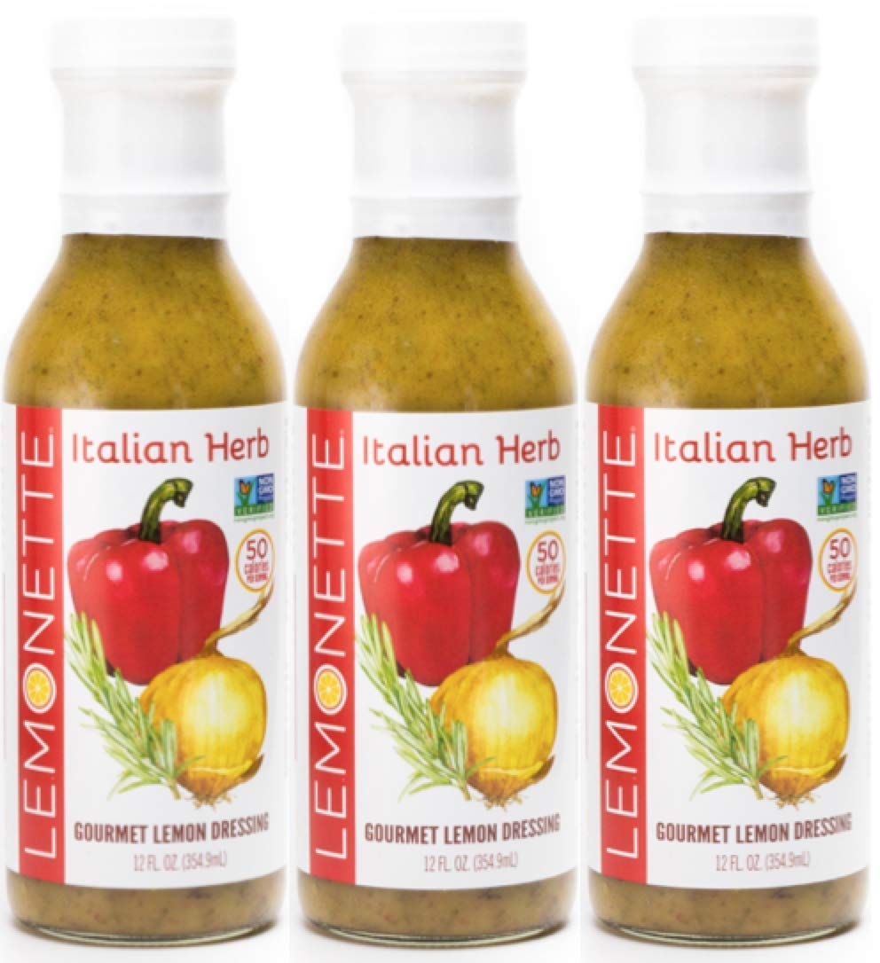 DRESSINGS Salad Dressing & Marinade ITALIAN HERB 3-PACK: Non-GMO Certified, Vinegar-Free, Sugar Free, Low Cal, Low Fat, Gluten Free, Soy Free, Dairy Free, Vegan, Canola Free, Keto