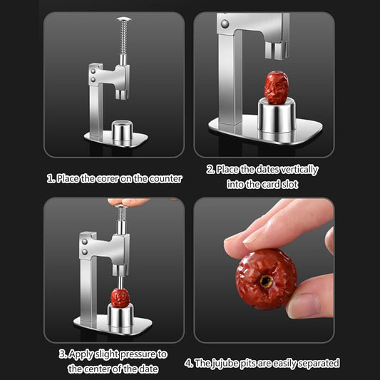 304 Stainless Steel Cherry Pitter Tool Pit Remover,Olive Pitter Tool,Portable Cherry Seed Remover,Fruit Cores Remover,Cherry Picker Tool,Kitchen Gadgets For Red Dates,Hawthorn,Grape,Jujube
