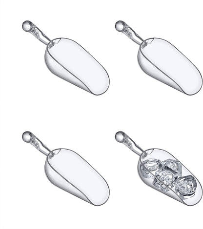 Elsa - 5-Ounce Plastic Ice Scoops (Set of 4), Plastic Utility Scoops, BPA-Free, Food-Grade, Shatter-Proof, Good for Kitchen and Restaurant, Perfect for Home and Commercial Use