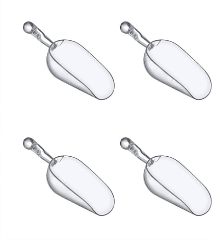 Elsa - 5-Ounce Plastic Ice Scoops (Set of 4), Plastic Utility Scoops, BPA-Free, Food-Grade, Shatter-Proof, Good for Kitchen and Restaurant, Perfect for Home and Commercial Use