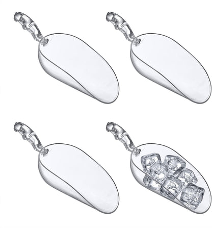 Elsa - 5-Ounce Plastic Ice Scoops (Set of 4), Plastic Utility Scoops, BPA-Free, Food-Grade, Shatter-Proof, Good for Kitchen and Restaurant, Perfect for Home and Commercial Use