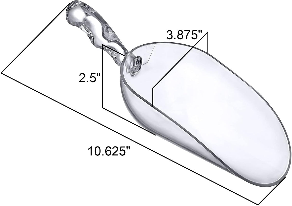 Elsa - 5-Ounce Plastic Ice Scoops (Set of 4), Plastic Utility Scoops, BPA-Free, Food-Grade, Shatter-Proof, Good for Kitchen and Restaurant, Perfect for Home and Commercial Use