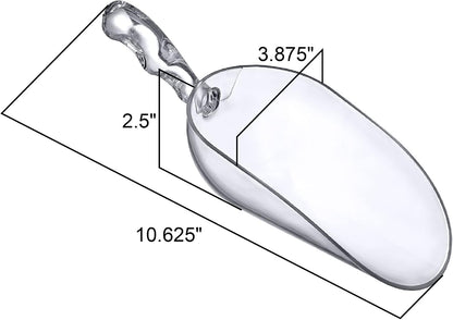Elsa - 5-Ounce Plastic Ice Scoops (Set of 4), Plastic Utility Scoops, BPA-Free, Food-Grade, Shatter-Proof, Good for Kitchen and Restaurant, Perfect for Home and Commercial Use
