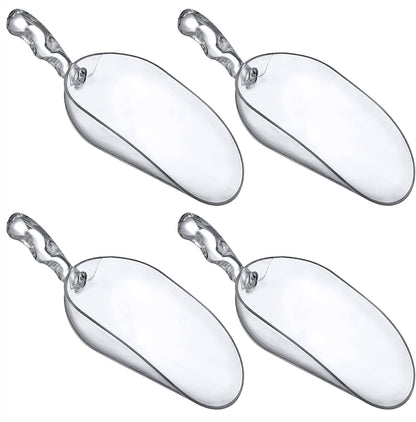 Elsa - 5-Ounce Plastic Ice Scoops (Set of 4), Plastic Utility Scoops, BPA-Free, Food-Grade, Shatter-Proof, Good for Kitchen and Restaurant, Perfect for Home and Commercial Use