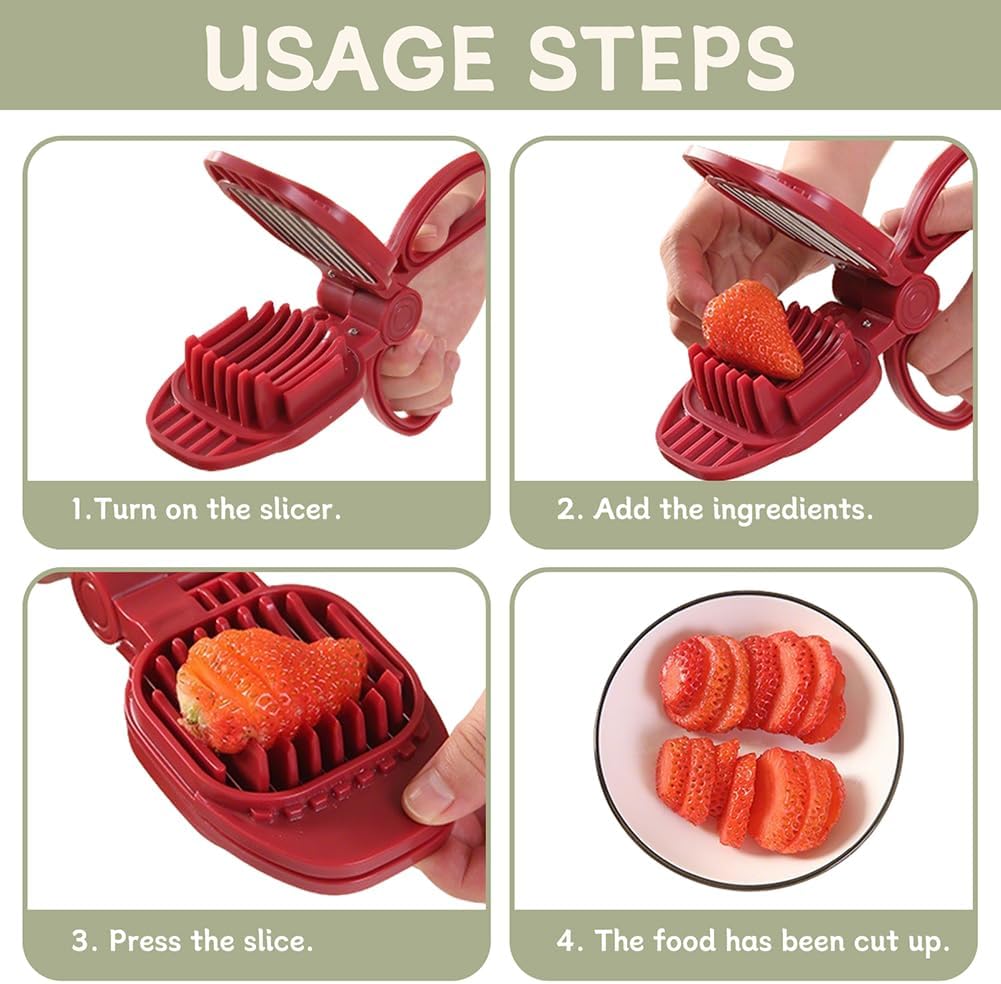 Egg Slicer for Hard‑Boiled Eggs, Scissor‑Style Multi‑Purpose Fruit Slicer