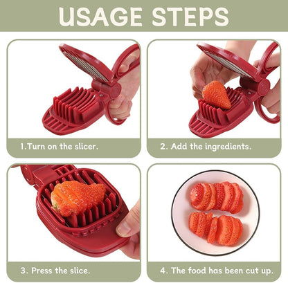 Egg Slicer for Hard‑Boiled Eggs, Scissor‑Style Multi‑Purpose Fruit Slicer