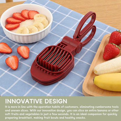 Egg Slicer for Hard‑Boiled Eggs, Scissor‑Style Multi‑Purpose Fruit Slicer