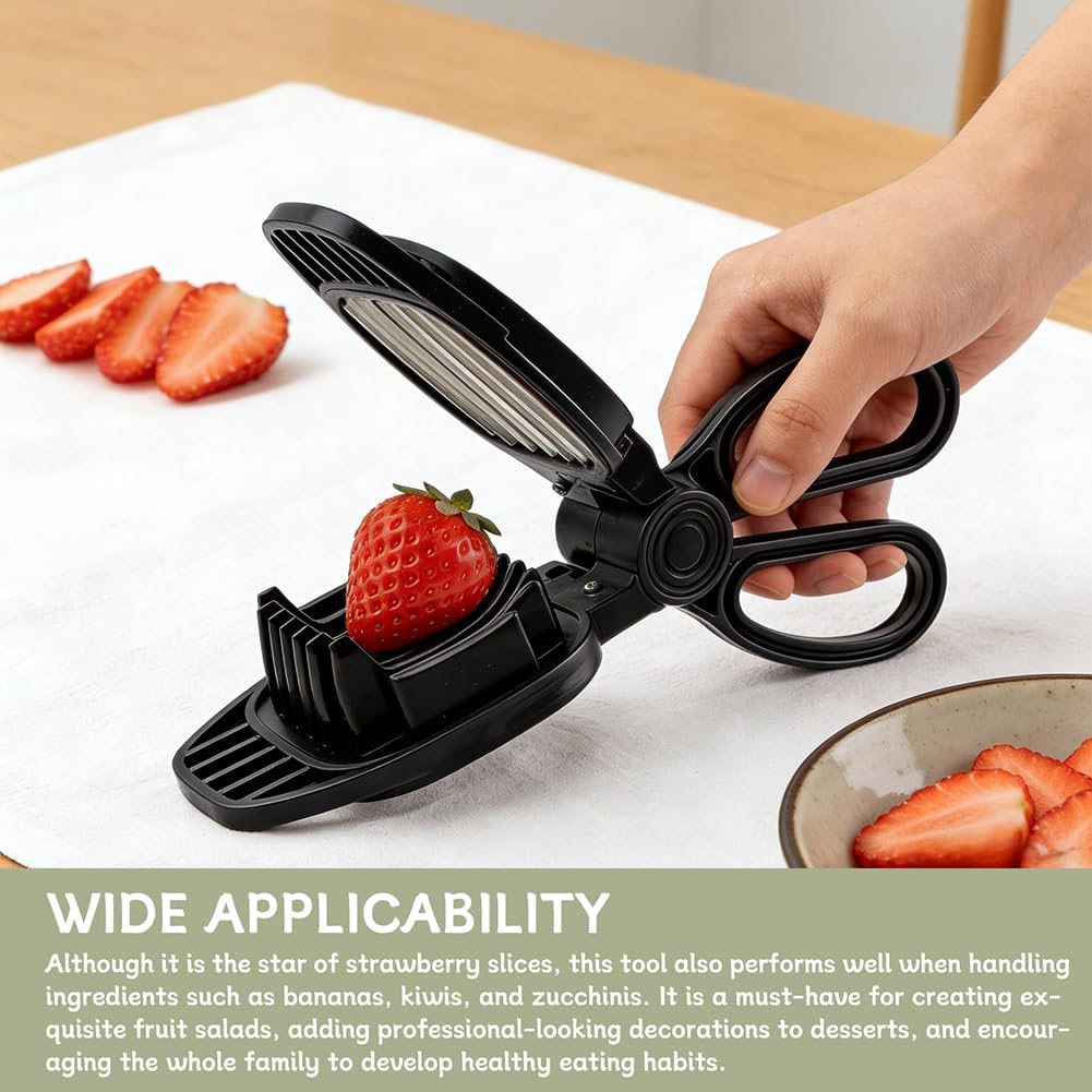 Egg Slicer for Hard‑Boiled Eggs, Scissor‑Style Multi‑Purpose Fruit Slicer