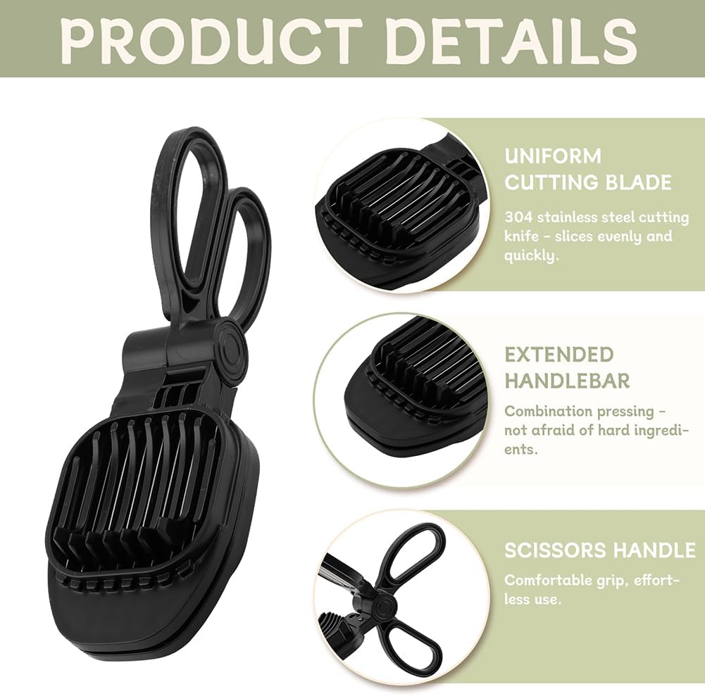 Egg Slicer for Hard‑Boiled Eggs, Scissor‑Style Multi‑Purpose Fruit Slicer