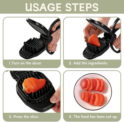 Egg Slicer for Hard‑Boiled Eggs, Scissor‑Style Multi‑Purpose Fruit Slicer