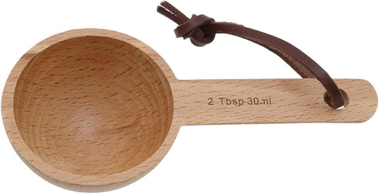 30ml Wood Measuring Spoon Scoop, 2 Tbsp | Wooden Tablespoon, Measuring Scoop, Retro Coffee Spoons, for Dry Ingredients, Ground Tea, Spice