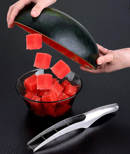 Watermelon Cutter Slicer with 2 Pieces Forks, Stainless Steel