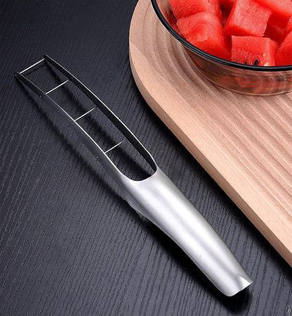 Watermelon Cutter Slicer with 2 Pieces Forks, Stainless Steel