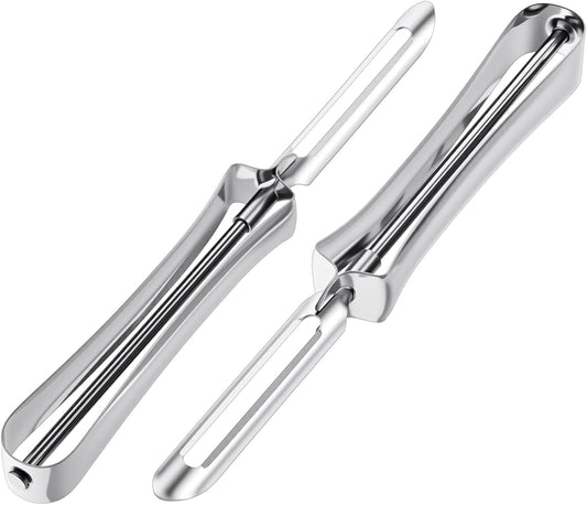 2 Pack Swivel Vegetable Peelers, Stainless Steel Carrot Peelers | Safe Kitchen Tool, for Carrot Potato Fruit Dishwasher