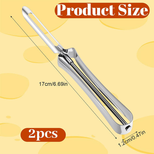 2 Pack Swivel Vegetable Peelers, Stainless Steel Carrot Peelers | Safe Kitchen Tool, for Carrot Potato Fruit Dishwasher