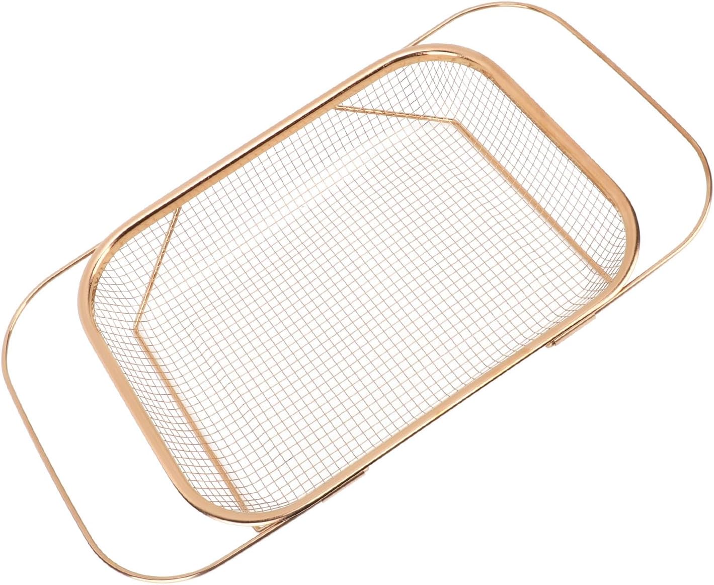 Stainless Steel Colander, Over The Sink Strainer Basket Kitchen S Er Gold Strainer Over The Sink Colander Basket for with Handles Fine Mesh Expandable Essentials (Silver)