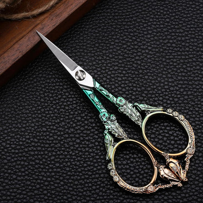 Sewing Embroidery Scissors, Small Thread Shears with Cover | 4.6in, Sharp, Precision, for Craft, Artwork, Needlework, Yarn, Knitting, Paper Cutting, Detail Snips, Cute DIY Kit, Black