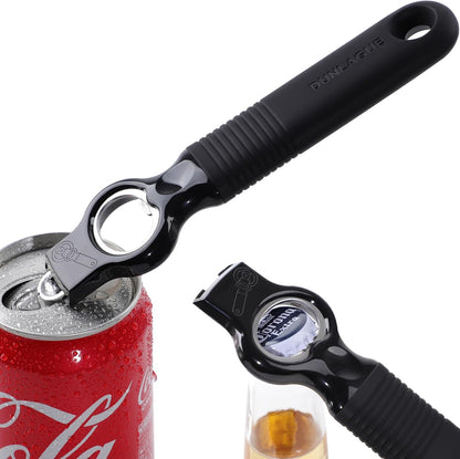 2-Pack Magnetic 2-in-1 Beer Bottle Cap & Soda Can Opener-Black