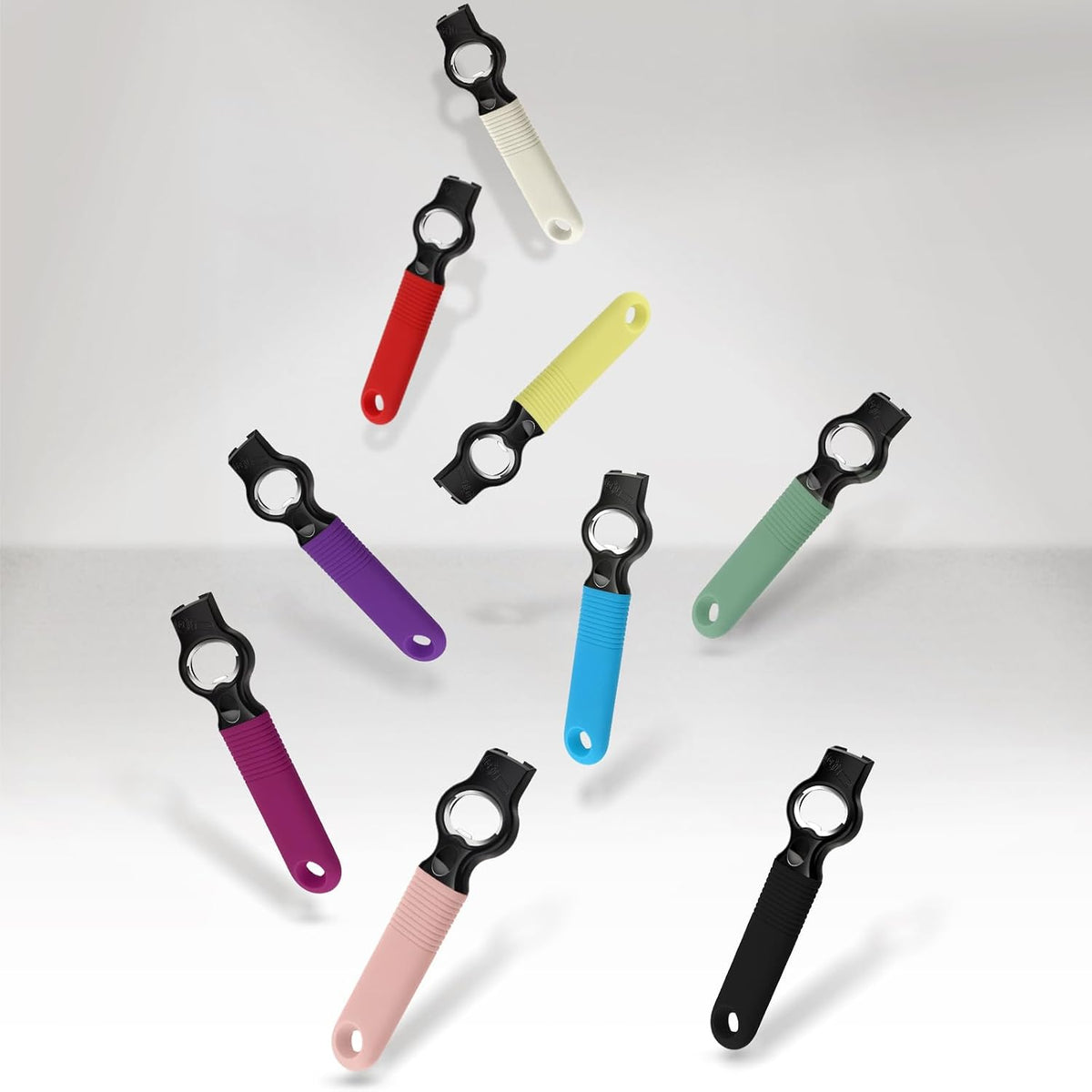 2-Pack Magnetic 2-in-1 Beer Bottle Cap & Soda Can Opener-Black