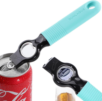 2-Pack Magnetic 2-in-1 Beer Bottle Cap & Soda Can Opener-Black