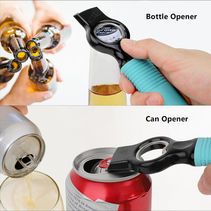2-Pack Magnetic 2-in-1 Beer Bottle Cap & Soda Can Opener-Black