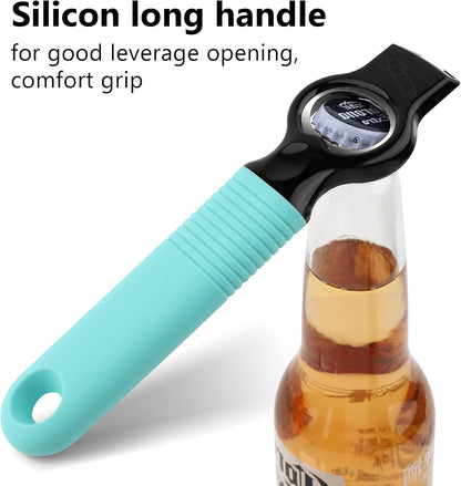 2-Pack Magnetic 2-in-1 Beer Bottle Cap & Soda Can Opener-Black