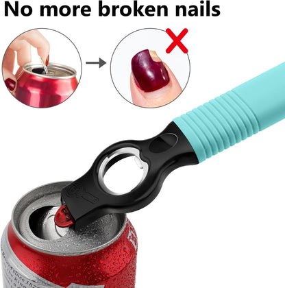 2-Pack Magnetic 2-in-1 Beer Bottle Cap & Soda Can Opener-Black