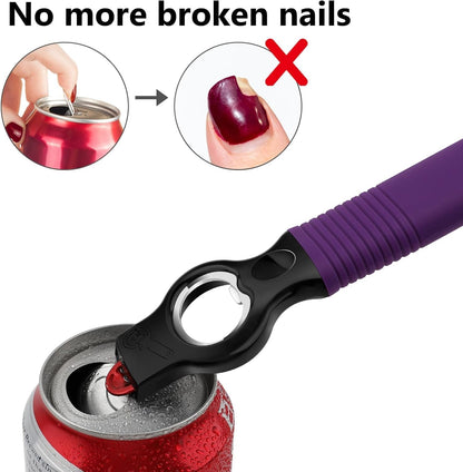 2-Pack Magnetic 2-in-1 Beer Bottle Cap & Soda Can Opener-Black