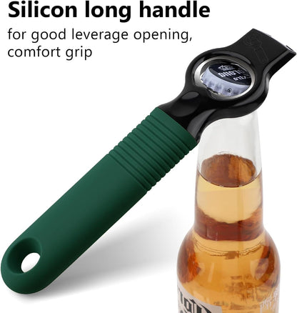 2-Pack Magnetic 2-in-1 Beer Bottle Cap & Soda Can Opener-Black