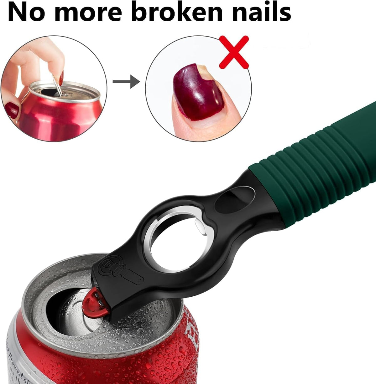 2-Pack Magnetic 2-in-1 Beer Bottle Cap & Soda Can Opener-Black