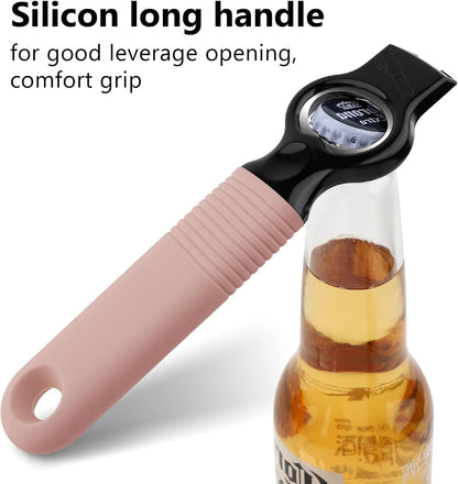 2-Pack Magnetic 2-in-1 Beer Bottle Cap & Soda Can Opener-Black