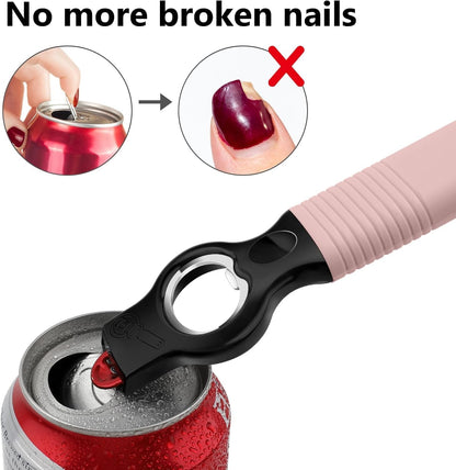 2-Pack Magnetic 2-in-1 Beer Bottle Cap & Soda Can Opener-Black