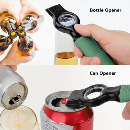 2-Pack Magnetic 2-in-1 Beer Bottle Cap & Soda Can Opener-Black
