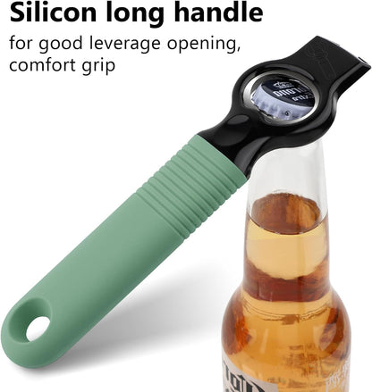 2-Pack Magnetic 2-in-1 Beer Bottle Cap & Soda Can Opener-Black