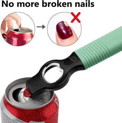 2-Pack Magnetic 2-in-1 Beer Bottle Cap & Soda Can Opener-Black