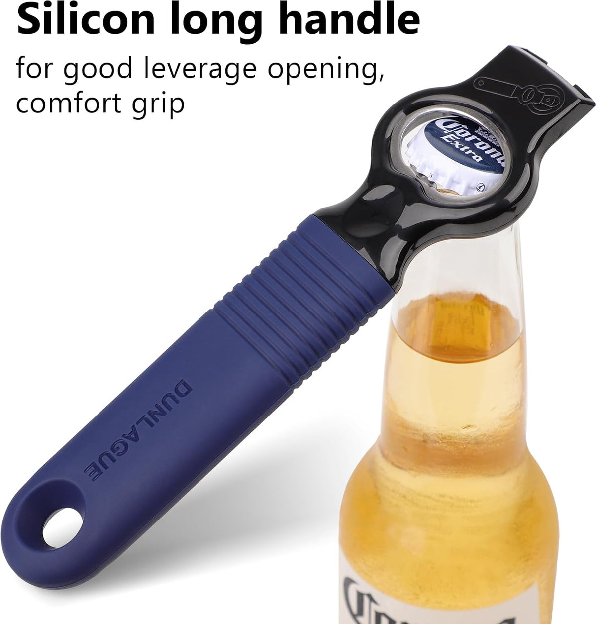 2-Pack Magnetic 2-in-1 Beer Bottle Cap & Soda Can Opener-Black